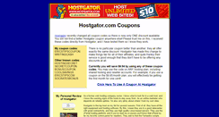 Desktop Screenshot of hostgator-coupons.com