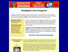 Tablet Screenshot of hostgator-coupons.com